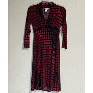 donna morgan dress 4 regular Red Black Polka For Stretch 3/4 Sleeve (140-156/61)